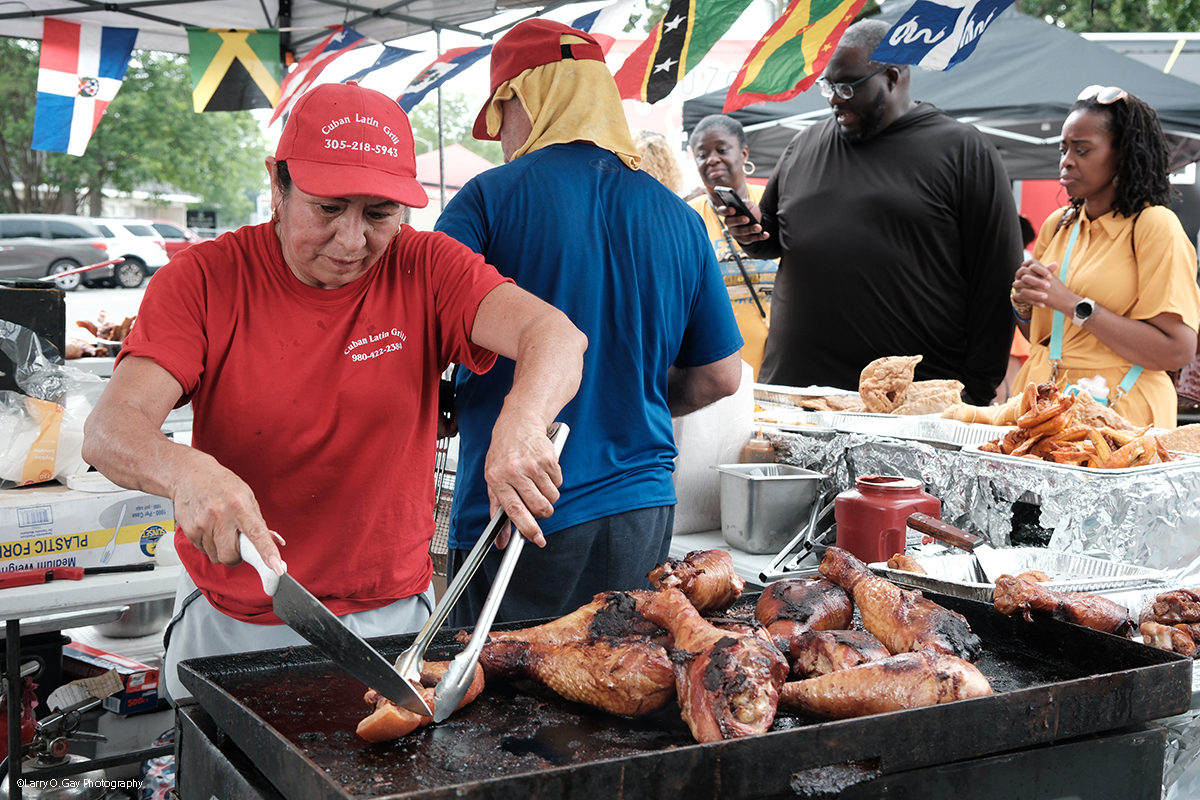 Festival food and Caribbean cuisine vendors